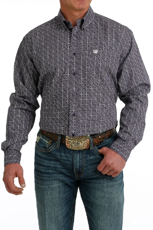 Plus Size Men's Plaid Flannel Casual Shirts in Earth Tones for a Cozy Fall OutfitCinch Men's Purple Print Shirt Plus Size Men's Plaid Flannel Casual Shirts in Earth Tones for a Cozy Fall OutfitCinch Men's Purple Print Shirt