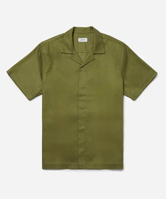 Men's Thermal - Lined Casual Shirts in Black for Added Warmth in Cold WeatherYork Camp Collar SS Shirt Men's Thermal - Lined Casual Shirts in Black for Added Warmth in Cold WeatherYork Camp Collar SS Shirt