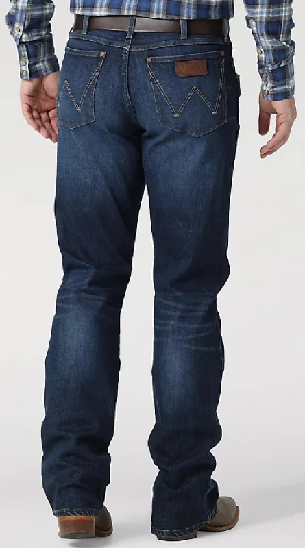 Men's Distressed Denim Casual Shirts with Frayed Edges for a Trendy and Rugged LookMen's Wrangler Retro Relaxed Boot Jean #112317550X Men's Distressed Denim Casual Shirts with Frayed Edges for a Trendy and Rugged LookMen's Wrangler Retro Relaxed Boot Jean #112317550X