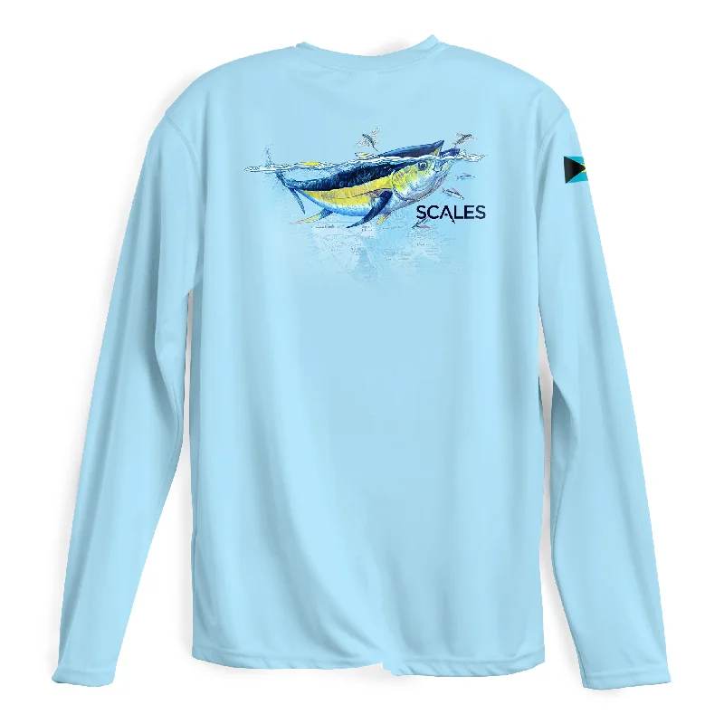 Men's Sustainable Recycled Material Casual Shirts for Eco - Conscious ConsumersTuna Frenzy LS Performance Men's Sustainable Recycled Material Casual Shirts for Eco - Conscious ConsumersTuna Frenzy LS Performance