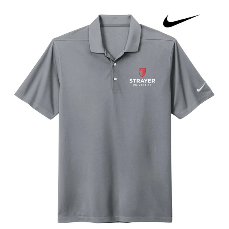 Men's Moisture - Wicking Performance Fabric Casual Shirts for Outdoor ActivitiesSTRAYER Nike Dri-FIT Micro Pique 2.0 Polo - Cool Grey Men's Moisture - Wicking Performance Fabric Casual Shirts for Outdoor ActivitiesSTRAYER Nike Dri-FIT Micro Pique 2.0 Polo - Cool Grey