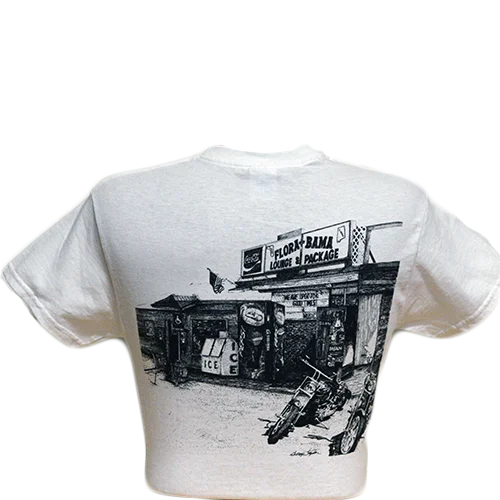Men's Stretch - Fabric Casual Shirts in Navy Blue for a Comfortable and Flexible FitFlora Bama Old Building T Shirt-No Pocket Men's Stretch - Fabric Casual Shirts in Navy Blue for a Comfortable and Flexible FitFlora Bama Old Building T Shirt-No Pocket