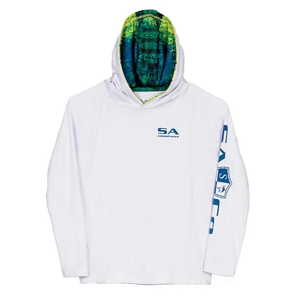 Men's Wrinkle - Resistant Polyester Blend Casual Shirts for Easy Travel and MaintenanceKids Hooded Performance Long Sleeve Shirt | White | Inner Hood Mahi Men's Wrinkle - Resistant Polyester Blend Casual Shirts for Easy Travel and MaintenanceKids Hooded Performance Long Sleeve Shirt | White | Inner Hood Mahi