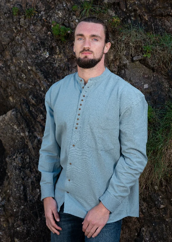 Men's Two - Tone Contrast Panel Casual Shirts in White and Navy for a Stylish and Eye - Catching DesignCivilian Men's Shirt | Cloud Men's Two - Tone Contrast Panel Casual Shirts in White and Navy for a Stylish and Eye - Catching DesignCivilian Men's Shirt | Cloud
