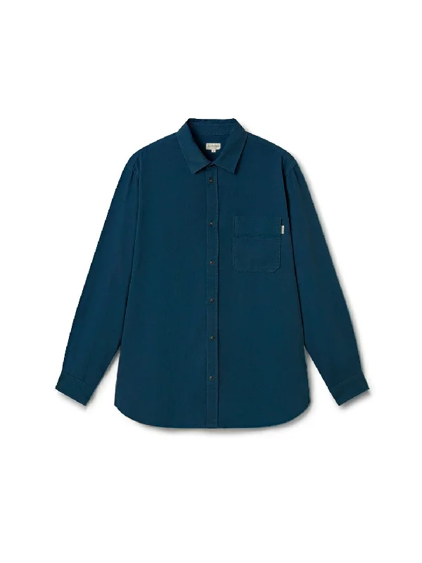 Men's Linen Blend Casual Shirts with Roll - Up Sleeves for a Summer Beach LookHoldoya - Poseidon Blue Men's Linen Blend Casual Shirts with Roll - Up Sleeves for a Summer Beach LookHoldoya - Poseidon Blue