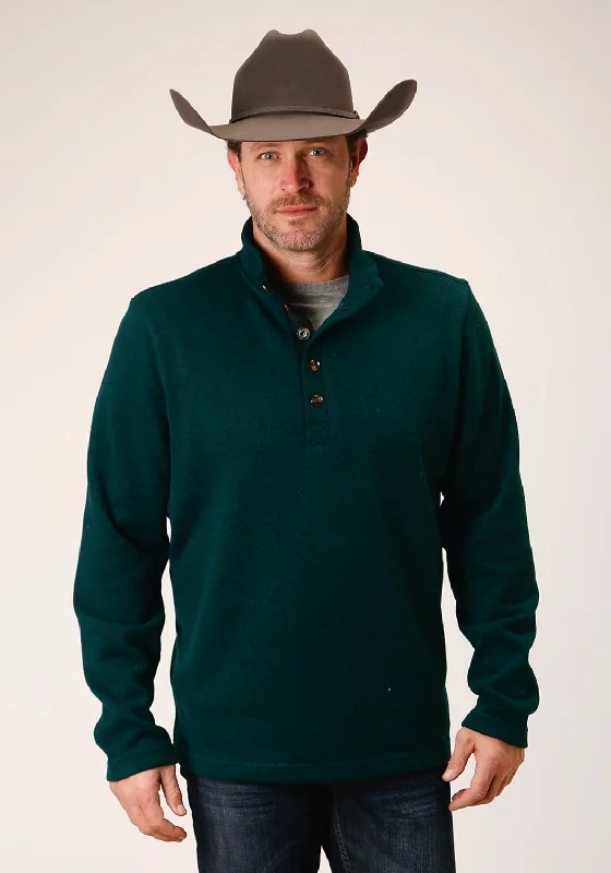 Men's Moisture - Wicking Performance Fabric Casual Shirts for Outdoor ActivitiesStetson Mens Bonded Sweater Knit Green 100% Polyester Pullover Men's Moisture - Wicking Performance Fabric Casual Shirts for Outdoor ActivitiesStetson Mens Bonded Sweater Knit Green 100% Polyester Pullover