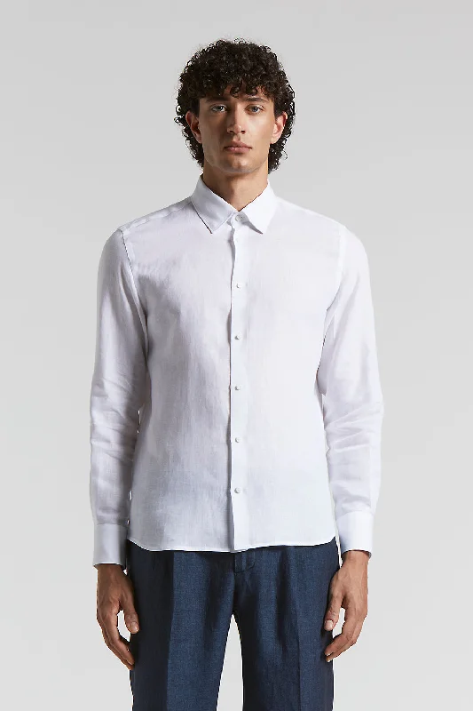 Men's Embroidered Detail Casual Shirts in Beige for a Touch of EleganceLightweight pure linen shirt Men's Embroidered Detail Casual Shirts in Beige for a Touch of EleganceLightweight pure linen shirt