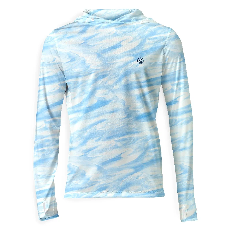 Men's Two - Tone Contrast Panel Casual Shirts in White and Navy for a Stylish and Eye - Catching DesignBahamas Current Hooded Performance Men's Two - Tone Contrast Panel Casual Shirts in White and Navy for a Stylish and Eye - Catching DesignBahamas Current Hooded Performance