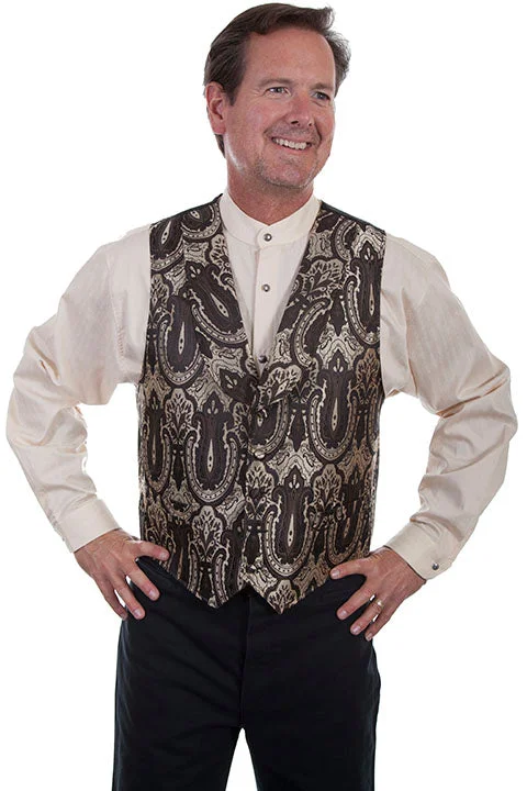 Men's Wrinkle - Resistant Polyester Blend Casual Shirts for Easy Travel and MaintenanceMen's Scully Vest #RW283BRN Men's Wrinkle - Resistant Polyester Blend Casual Shirts for Easy Travel and MaintenanceMen's Scully Vest #RW283BRN
