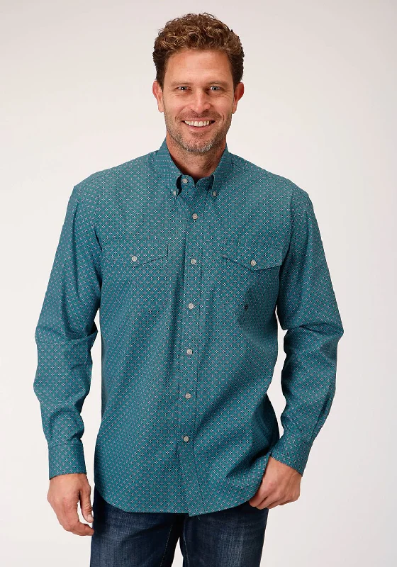 Men's Linen Blend Casual Shirts with Roll - Up Sleeves for a Summer Beach LookRoper Mens Purple 100% Cotton Circuit Foulard BD L/S Btn Shirt Men's Linen Blend Casual Shirts with Roll - Up Sleeves for a Summer Beach LookRoper Mens Purple 100% Cotton Circuit Foulard BD L/S Btn Shirt
