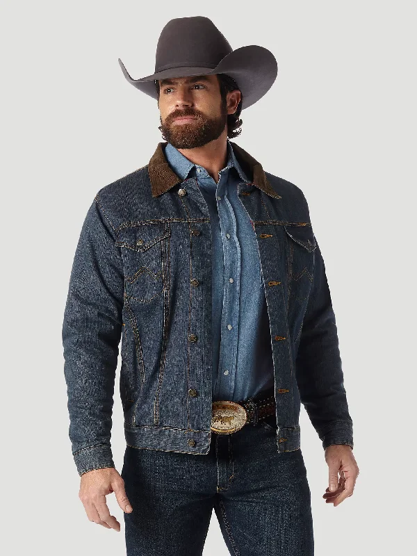Men's Shearling - Lined Collar Casual Shirts in Brown for a Rustic and Warm AppealMen's Wrangler Blanket Lined Denim Jacket #74265RT Men's Shearling - Lined Collar Casual Shirts in Brown for a Rustic and Warm AppealMen's Wrangler Blanket Lined Denim Jacket #74265RT