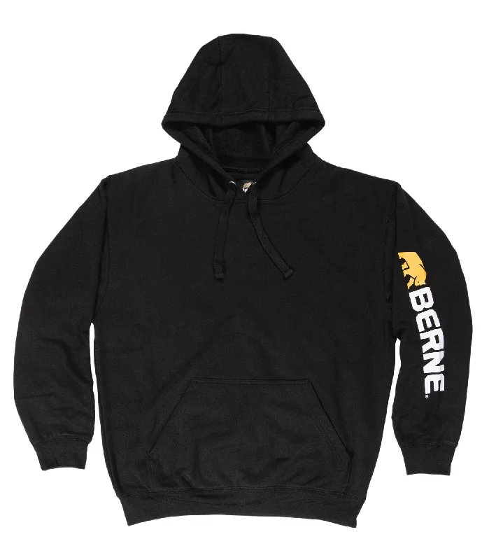 Men's Stretch - Fabric Casual Shirts in Navy Blue for a Comfortable and Flexible FitBerne Mens Black Cotton Blend Pullover Hooded Sweatshirt XL TALL Men's Stretch - Fabric Casual Shirts in Navy Blue for a Comfortable and Flexible FitBerne Mens Black Cotton Blend Pullover Hooded Sweatshirt XL TALL