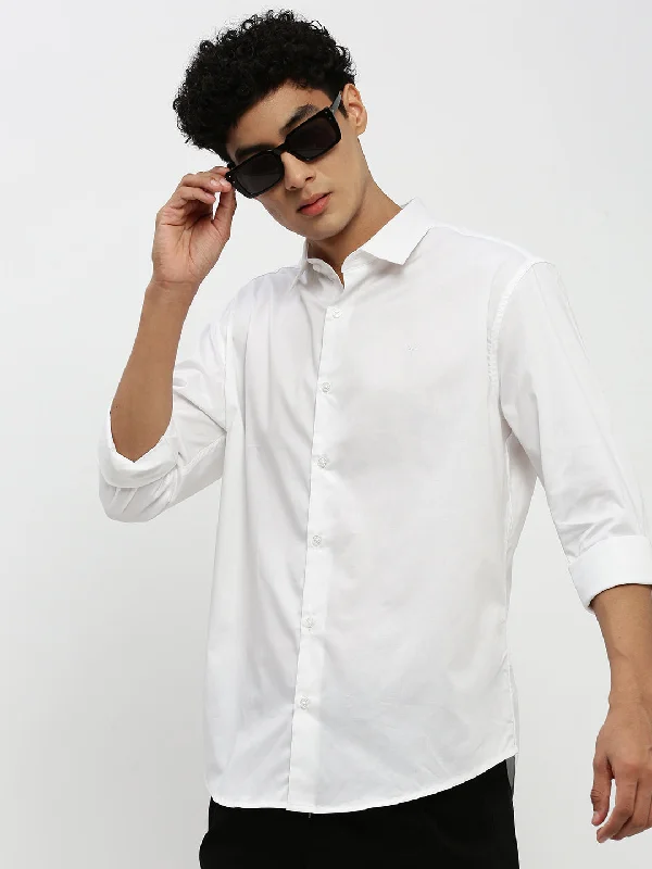 Men's Tailored Fit Checkered Casual Shirts in Multicolor for a Smart - Casual EnsembleMen White Solid Shirt Men's Tailored Fit Checkered Casual Shirts in Multicolor for a Smart - Casual EnsembleMen White Solid Shirt