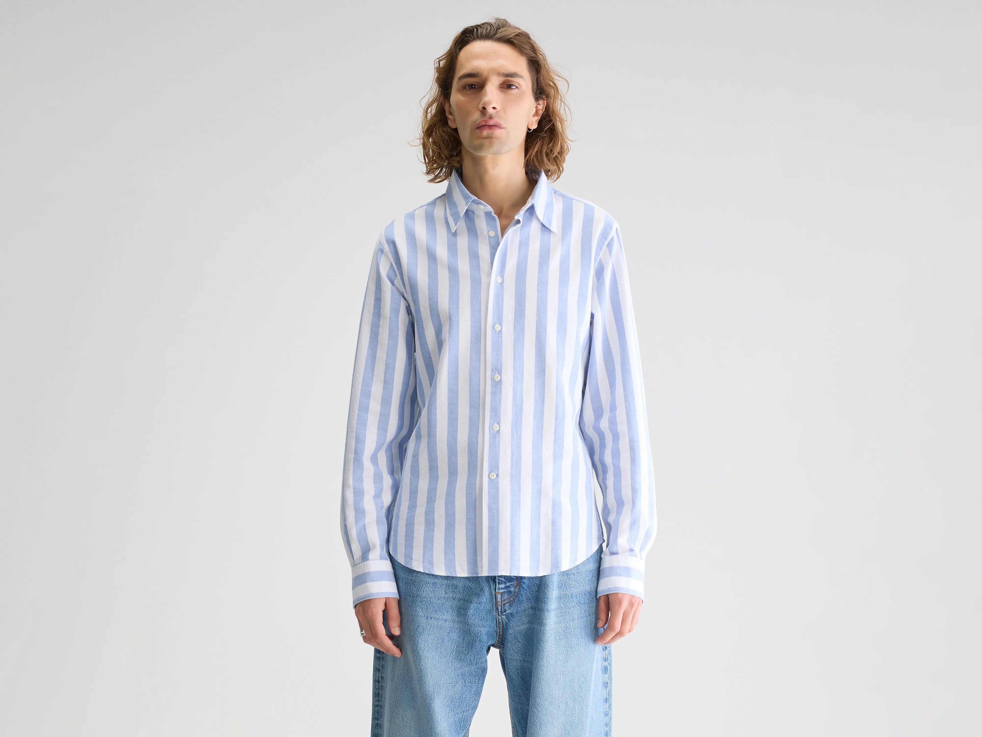 Men's Sustainable Recycled Material Casual Shirts for Eco - Conscious ConsumersFranklin regular shirt (251 / M / STRIPE A) Men's Sustainable Recycled Material Casual Shirts for Eco - Conscious ConsumersFranklin regular shirt (251 / M / STRIPE A)