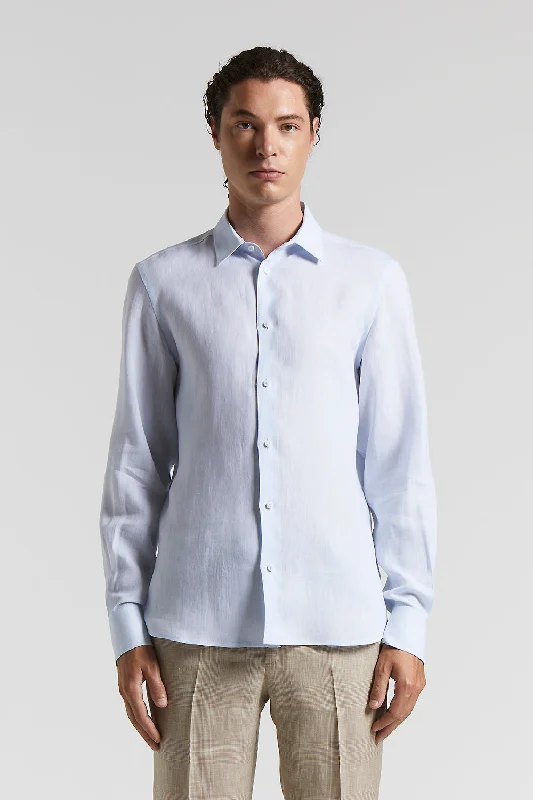 Men's Embroidered Detail Casual Shirts in Beige for a Touch of EleganceLightweight pure linen shirt Men's Embroidered Detail Casual Shirts in Beige for a Touch of EleganceLightweight pure linen shirt