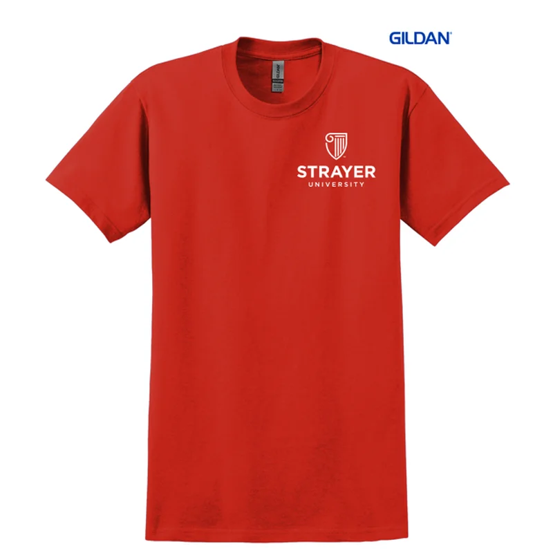 Men's Sustainable Recycled Material Casual Shirts for Eco - Conscious ConsumersSTRAYER Gildan® - Ultra Cotton® 100% Cotton T-Shirt-Red Men's Sustainable Recycled Material Casual Shirts for Eco - Conscious ConsumersSTRAYER Gildan® - Ultra Cotton® 100% Cotton T-Shirt-Red