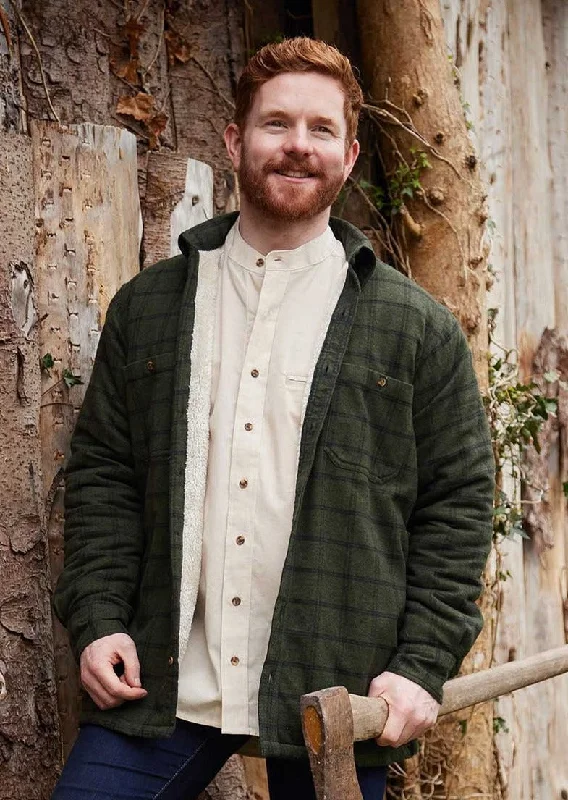Men's Moisture - Wicking Performance Fabric Casual Shirts for Outdoor ActivitiesMen’s Flannel Fleece Lined Shirt | Forest Green Check Men's Moisture - Wicking Performance Fabric Casual Shirts for Outdoor ActivitiesMen’s Flannel Fleece Lined Shirt | Forest Green Check