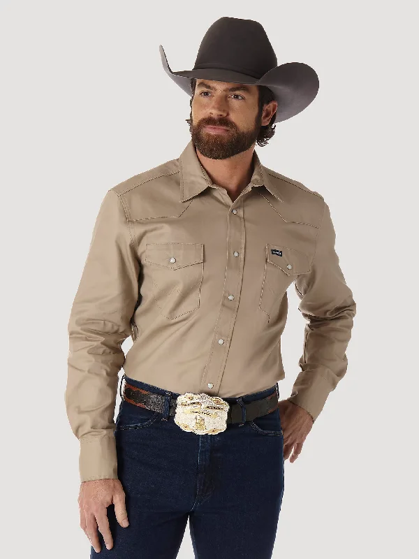 Men's Thermal - Lined Casual Shirts in Black for Added Warmth in Cold WeatherMen's Wrangler Cowboy Cut Firm Finish Snap Front Work Shirt #MS70319 Men's Thermal - Lined Casual Shirts in Black for Added Warmth in Cold WeatherMen's Wrangler Cowboy Cut Firm Finish Snap Front Work Shirt #MS70319