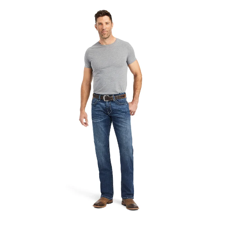 Men's Distressed Denim Casual Shirts with Frayed Edges for a Trendy and Rugged LookMen's Ariat M4 Relaxed Hugo Bootcut Jean #10042210 Men's Distressed Denim Casual Shirts with Frayed Edges for a Trendy and Rugged LookMen's Ariat M4 Relaxed Hugo Bootcut Jean #10042210