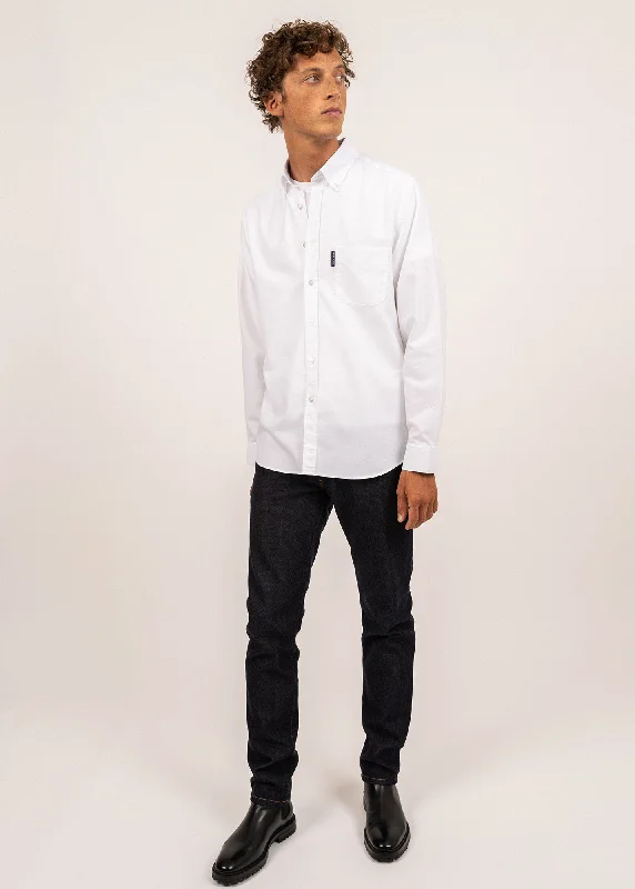 Men's Thermal - Lined Casual Shirts in Black for Added Warmth in Cold WeatherAmboise long sleeve shirt - regular fit, in cotton oxford (BLANC) Men's Thermal - Lined Casual Shirts in Black for Added Warmth in Cold WeatherAmboise long sleeve shirt - regular fit, in cotton oxford (BLANC)