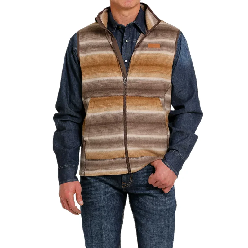 Men's Slim - Fit Printed Floral Casual Shirts in Pastel Colors for a Spring - Inspired VibeMen's Cinch Fleece Vest #MWV1585001BRN