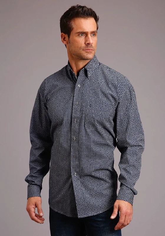 Men's Button - Down Oxford Casual Shirts in Crisp White for a Classic and Versatile StyleStetson Mens Blue 100% Cotton Diamond Mini BD L/S 1 Pkt Shirt Men's Button - Down Oxford Casual Shirts in Crisp White for a Classic and Versatile StyleStetson Mens Blue 100% Cotton Diamond Mini BD L/S 1 Pkt Shirt