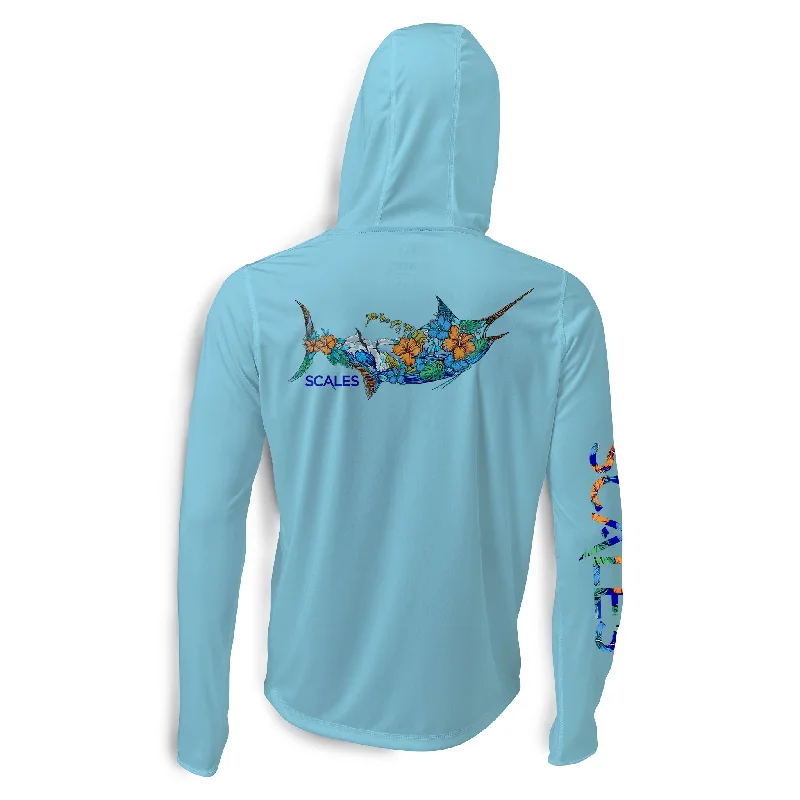 Plus Size Men's Striped Chambray Casual Shirts with a Spread Collar for a Preppy Appearance808 Marlin Hooded Performance Plus Size Men's Striped Chambray Casual Shirts with a Spread Collar for a Preppy Appearance808 Marlin Hooded Performance