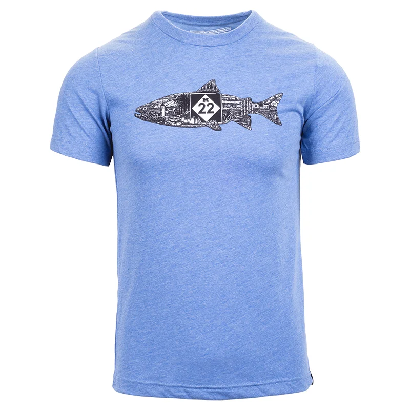 Men's Organic Cotton Casual Shirts with a Soft Handfeel for Everyday ComfortFISH LINE-ART T-SHIRT Men's Organic Cotton Casual Shirts with a Soft Handfeel for Everyday ComfortFISH LINE-ART T-SHIRT
