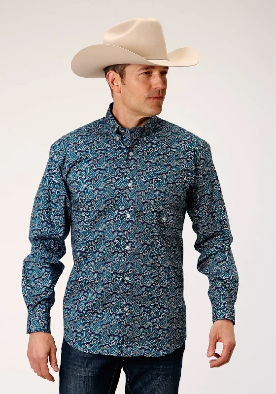 Plus Size Men's Plaid Flannel Casual Shirts in Earth Tones for a Cozy Fall OutfitRoper Mens Teal 100% Cotton Purple Sage Paisley BD L/S 1 Pkt Shirt Plus Size Men's Plaid Flannel Casual Shirts in Earth Tones for a Cozy Fall OutfitRoper Mens Teal 100% Cotton Purple Sage Paisley BD L/S 1 Pkt Shirt