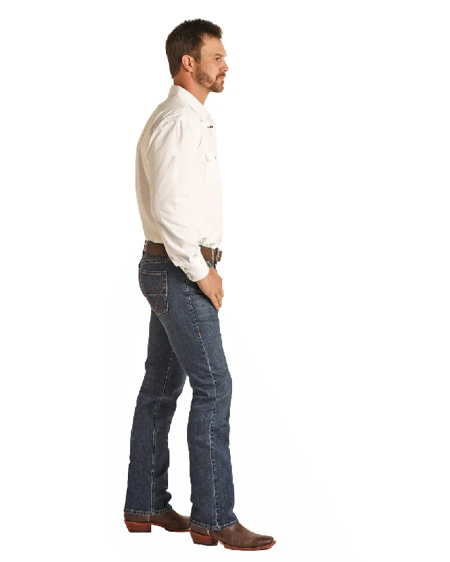 Men's Distressed Denim Casual Shirts with Frayed Edges for a Trendy and Rugged LookMen's Rock & Roll Cowboy Vintage 46 Revolver Jean #RRMD1RRZS1 Men's Distressed Denim Casual Shirts with Frayed Edges for a Trendy and Rugged LookMen's Rock & Roll Cowboy Vintage 46 Revolver Jean #RRMD1RRZS1