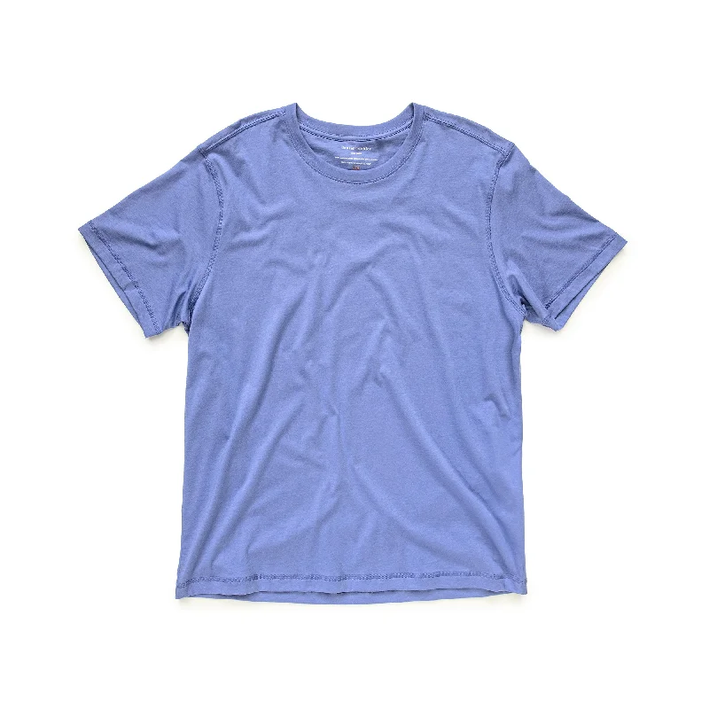 Men's Distressed Denim Casual Shirts with Frayed Edges for a Trendy and Rugged Look100% Peruvian Pima Cotton Cobalt T-shirt Men's Distressed Denim Casual Shirts with Frayed Edges for a Trendy and Rugged Look100% Peruvian Pima Cotton Cobalt T-shirt