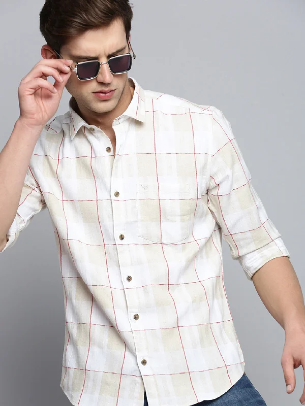 Men's Tailored Fit Checkered Casual Shirts in Multicolor for a Smart - Casual EnsembleMen White Checked Casual Shirt Men's Tailored Fit Checkered Casual Shirts in Multicolor for a Smart - Casual EnsembleMen White Checked Casual Shirt