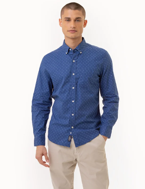 Men's Embroidered Detail Casual Shirts in Beige for a Touch of EleganceDART PRINT LONG SLEEVE POPLIN SHIRT Men's Embroidered Detail Casual Shirts in Beige for a Touch of EleganceDART PRINT LONG SLEEVE POPLIN SHIRT