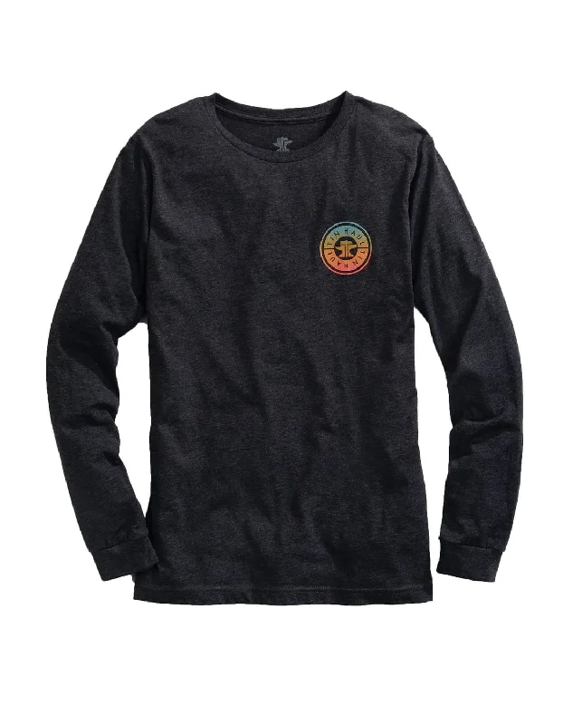 Men's Distressed Denim Casual Shirts with Frayed Edges for a Trendy and Rugged LookTin Haul Mens Gray Cotton Blend Ombre Circle Logo L/S T-Shirt Men's Distressed Denim Casual Shirts with Frayed Edges for a Trendy and Rugged LookTin Haul Mens Gray Cotton Blend Ombre Circle Logo L/S T-Shirt