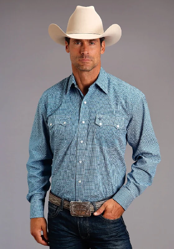 Men's Shearling - Lined Collar Casual Shirts in Brown for a Rustic and Warm AppealStetson Mens Blue 100% Cotton Micro Chip L/S Shirt Men's Shearling - Lined Collar Casual Shirts in Brown for a Rustic and Warm AppealStetson Mens Blue 100% Cotton Micro Chip L/S Shirt