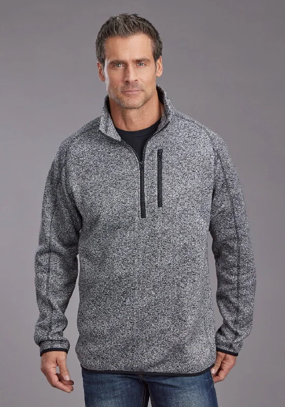 Men's Sustainable Recycled Material Casual Shirts for Eco - Conscious ConsumersStetson Mens Heather Herringbone Black 100% Polyester Pullover Sweater Men's Sustainable Recycled Material Casual Shirts for Eco - Conscious ConsumersStetson Mens Heather Herringbone Black 100% Polyester Pullover Sweater