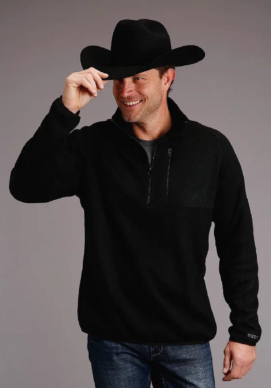 Men's Shearling - Lined Collar Casual Shirts in Brown for a Rustic and Warm AppealStetson Mens Black Polyester Bonded 1/4 Zip Sweater Men's Shearling - Lined Collar Casual Shirts in Brown for a Rustic and Warm AppealStetson Mens Black Polyester Bonded 1/4 Zip Sweater