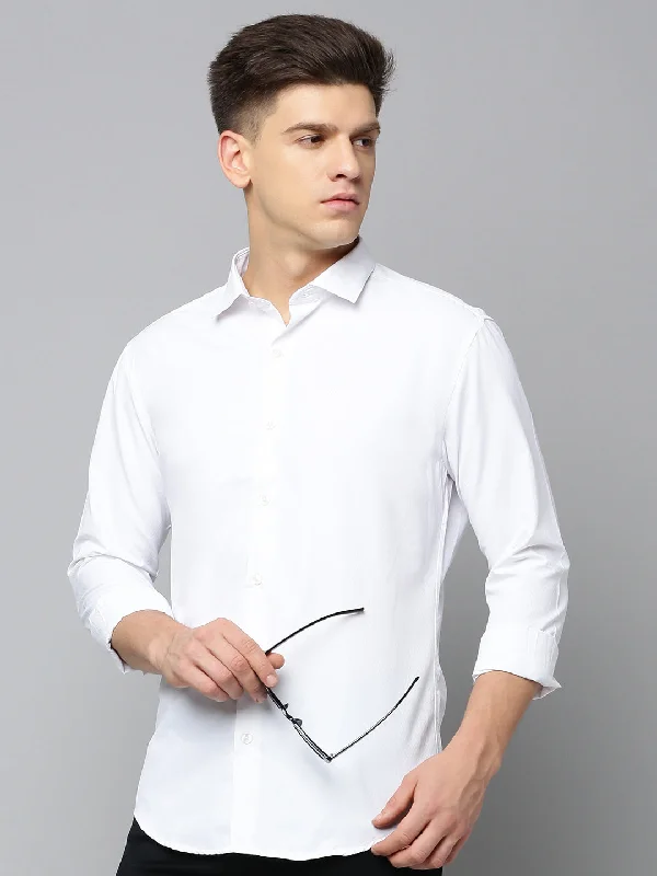 Men's Embroidered Detail Casual Shirts in Beige for a Touch of EleganceMen White Solid Casual Shirt Men's Embroidered Detail Casual Shirts in Beige for a Touch of EleganceMen White Solid Casual Shirt