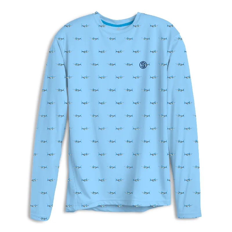 Men's Long - Line Oversized Casual Shirts in Dark Gray for a Relaxed and Modern LookTropical Marlin II LS Performance Men's Long - Line Oversized Casual Shirts in Dark Gray for a Relaxed and Modern LookTropical Marlin II LS Performance