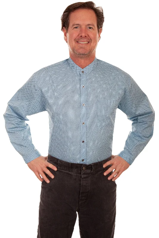Men's Thermal - Lined Casual Shirts in Black for Added Warmth in Cold WeatherScully Mens Light Blue 100% Cotton Diamond L/S Shirt Men's Thermal - Lined Casual Shirts in Black for Added Warmth in Cold WeatherScully Mens Light Blue 100% Cotton Diamond L/S Shirt