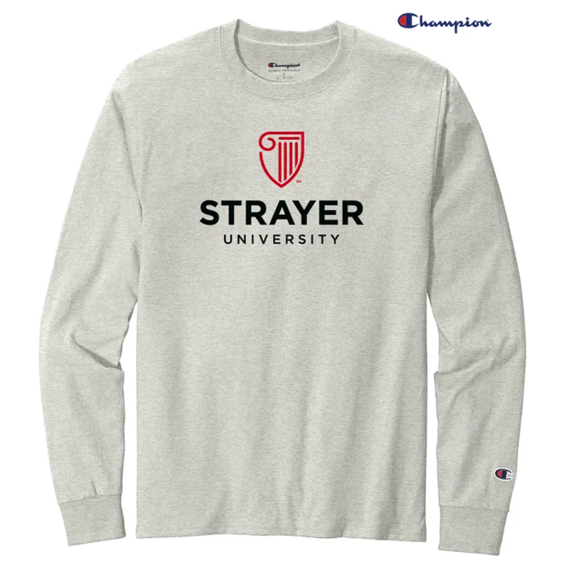 Men's Embroidered Detail Casual Shirts in Beige for a Touch of EleganceSTRAYER Champion ® Heritage 5.2-Oz. Jersey Long Sleeve Tee-Oxford Men's Embroidered Detail Casual Shirts in Beige for a Touch of EleganceSTRAYER Champion ® Heritage 5.2-Oz. Jersey Long Sleeve Tee-Oxford