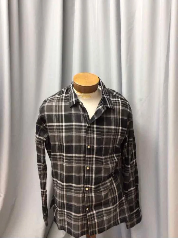 Men's Stretch - Fabric Casual Shirts in Navy Blue for a Comfortable and Flexible FitSIZE X LARGE OFFICINE GENERALE Men's SHIRTS Men's Stretch - Fabric Casual Shirts in Navy Blue for a Comfortable and Flexible FitSIZE X LARGE OFFICINE GENERALE Men's SHIRTS
