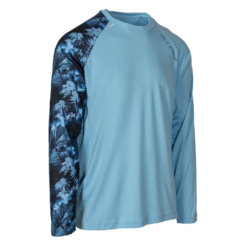 Men's Retro - Style Hawaiian Print Casual Shirts in Bold Patterns for a Tropical VacationPerformance Long Sleeve Shirt | Palm Storm Men's Retro - Style Hawaiian Print Casual Shirts in Bold Patterns for a Tropical VacationPerformance Long Sleeve Shirt | Palm Storm