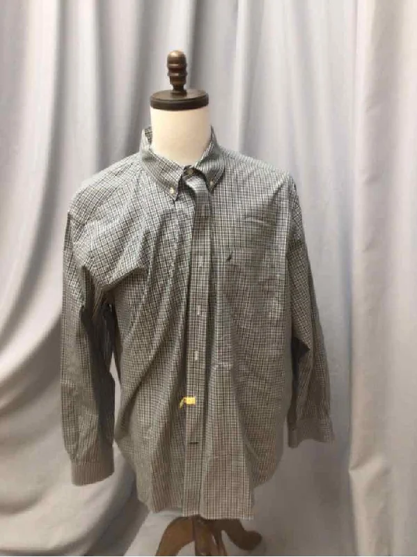 Men's Two - Tone Contrast Panel Casual Shirts in White and Navy for a Stylish and Eye - Catching DesignSIZE XX LARGE NAUTICA Men's SHIRTS Men's Two - Tone Contrast Panel Casual Shirts in White and Navy for a Stylish and Eye - Catching DesignSIZE XX LARGE NAUTICA Men's SHIRTS