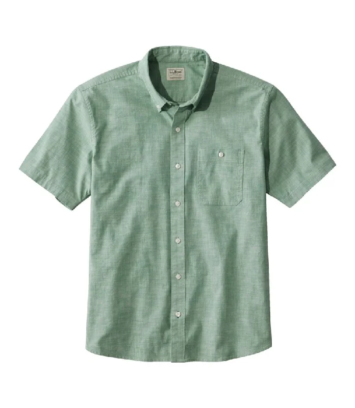Men's Two - Tone Contrast Panel Casual Shirts in White and Navy for a Stylish and Eye - Catching DesignComfort Stretch Chambray Shirt Short Sleeve Traditional Fit Men's Regular Men's Two - Tone Contrast Panel Casual Shirts in White and Navy for a Stylish and Eye - Catching DesignComfort Stretch Chambray Shirt Short Sleeve Traditional Fit Men's Regular
