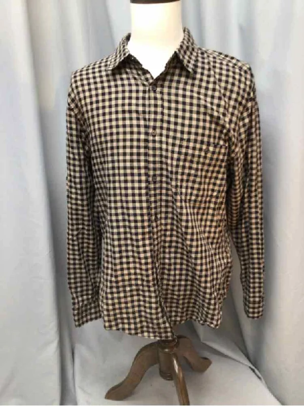Men's Wrinkle - Resistant Polyester Blend Casual Shirts for Easy Travel and MaintenanceSIZE X LARGE SEVEN FOR ALL MANKIND Men's SHIRTS Men's Wrinkle - Resistant Polyester Blend Casual Shirts for Easy Travel and MaintenanceSIZE X LARGE SEVEN FOR ALL MANKIND Men's SHIRTS