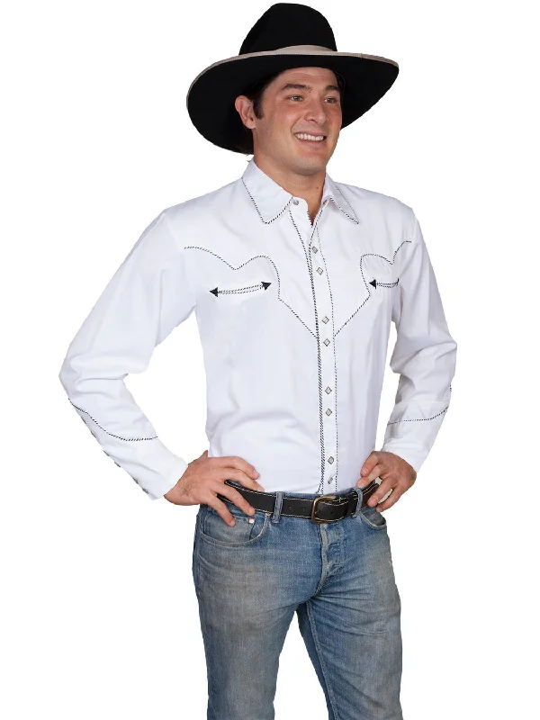 Men's Retro - Style Hawaiian Print Casual Shirts in Bold Patterns for a Tropical VacationScully Western Mens White Polyester L/S Candy Cane Big Western Shirt Men's Retro - Style Hawaiian Print Casual Shirts in Bold Patterns for a Tropical VacationScully Western Mens White Polyester L/S Candy Cane Big Western Shirt