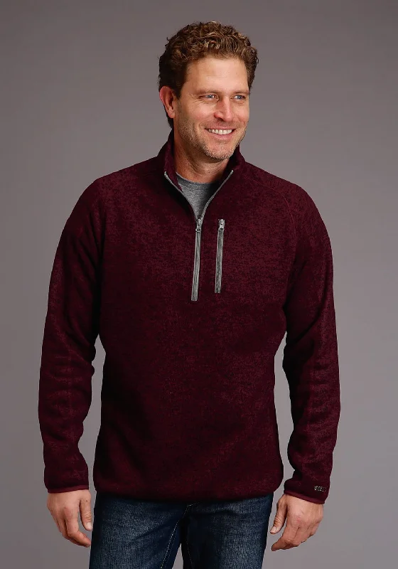 Men's Sustainable Recycled Material Casual Shirts for Eco - Conscious ConsumersStetson Mens Wine Polyester Bonded Rugged Sweater Men's Sustainable Recycled Material Casual Shirts for Eco - Conscious ConsumersStetson Mens Wine Polyester Bonded Rugged Sweater