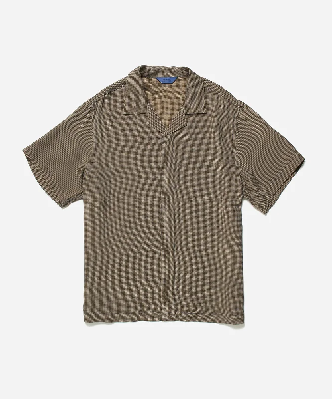 Men's Button - Down Oxford Casual Shirts in Crisp White for a Classic and Versatile StyleYork Mini Houndstooth Short Sleeve Shirt Men's Button - Down Oxford Casual Shirts in Crisp White for a Classic and Versatile StyleYork Mini Houndstooth Short Sleeve Shirt
