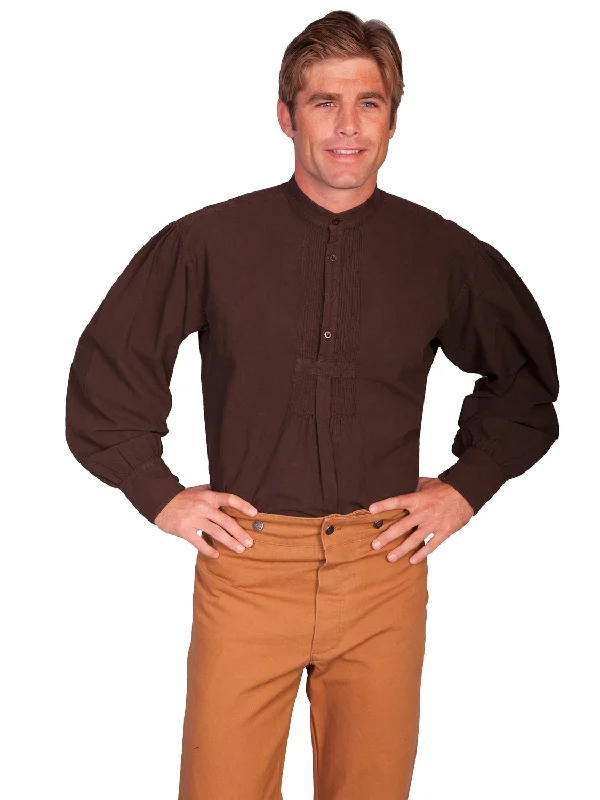 Men's Thermal - Lined Casual Shirts in Black for Added Warmth in Cold WeatherScully RangeWear Mens Chocolate 100% Cotton Vintage L/S Full Cut Shirt Men's Thermal - Lined Casual Shirts in Black for Added Warmth in Cold WeatherScully RangeWear Mens Chocolate 100% Cotton Vintage L/S Full Cut Shirt